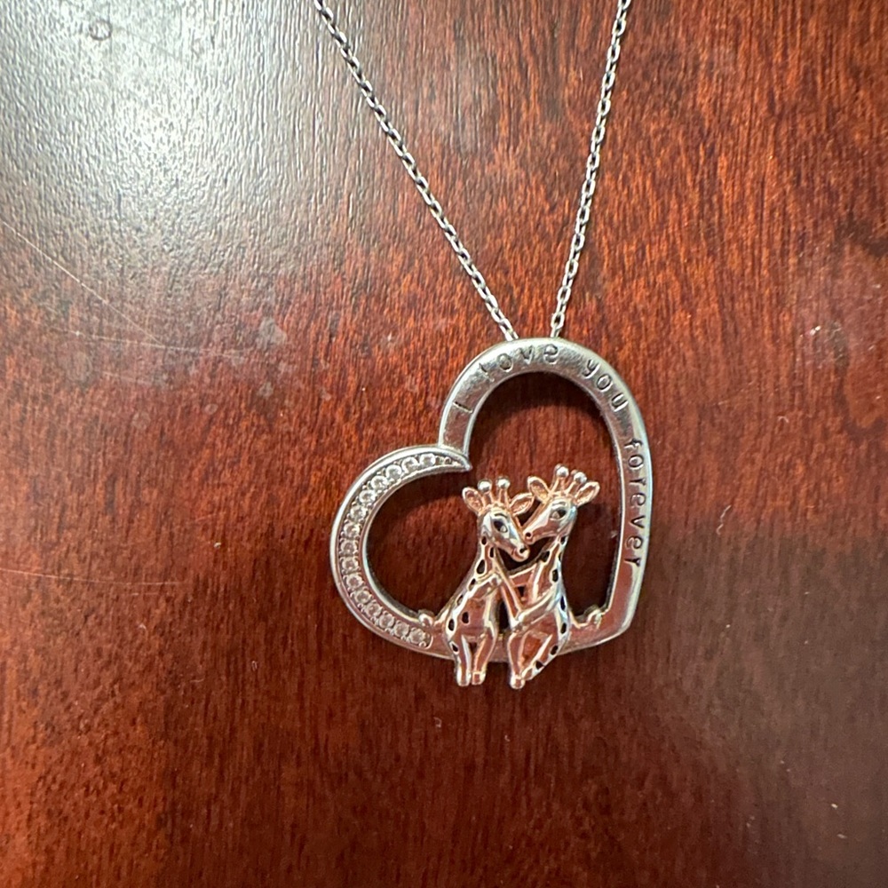 “I love you forever” giraffe necklace
